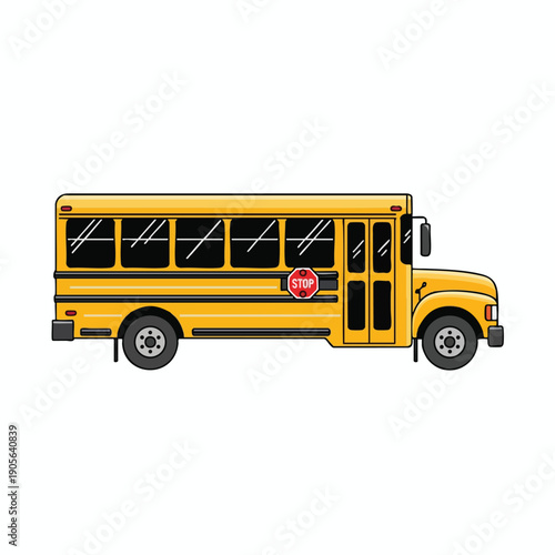 Modern Yellow School Bus Ready for Student Transportation