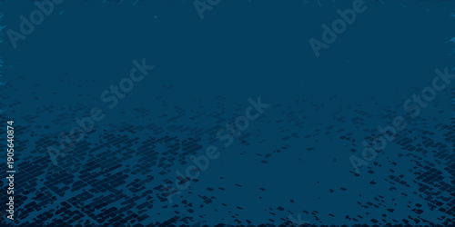 Dark teal background with subtle distressed texture resembling digital noise