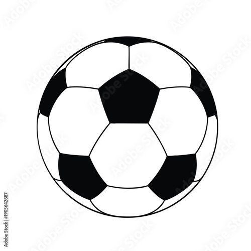 Classic Black and White Soccer Ball for Sports and Recreation Design