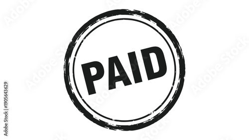 Paid Stamp Icon: A classic PAID stamp, conveying instant recognition and clarity.