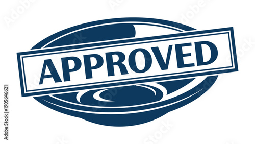 Approved Stamp: A bold stamp indicating approval, perfect for conveying authorization and validation of a decision or document. 