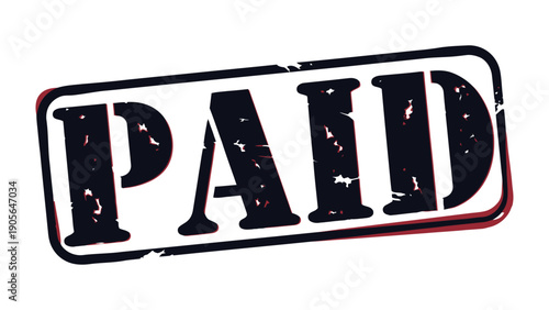 Stamped Payment: A classic rubber stamp imprint reads PAID, a clear indication of a transaction settled and finalized.