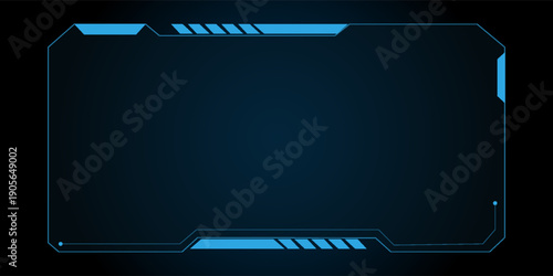 Set of Hud frame. Game stream frame. HUD user interface abstract background.