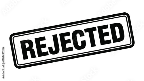 Rejected Stamp: A close-up shot of a REJECTED stamp, a symbol of denial.