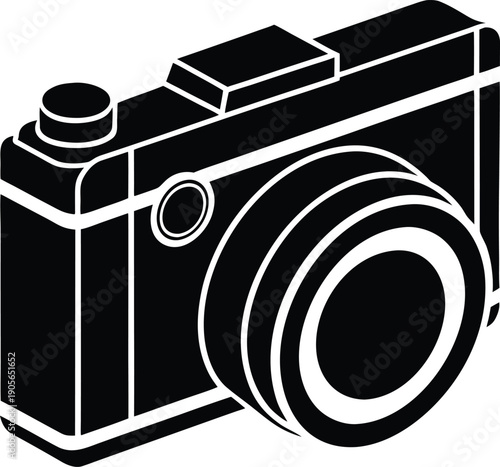 vintage photo camera and film