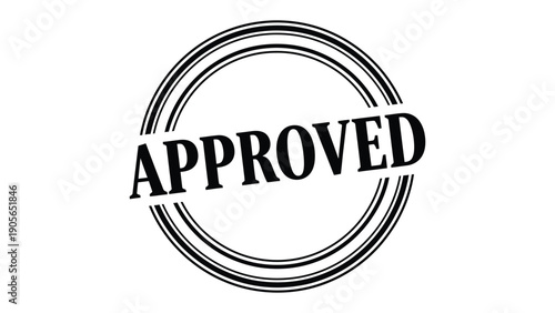 Approved Stamp Icon: A classic APPROVED stamp, conveying instant affirmation and endorsement, perfect for various applications.