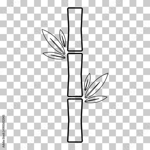 Bamboo leaf icon, nature tropical symbol design, web sign vector illustration .