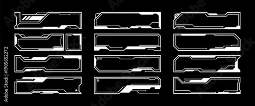 Cyberpunk Decoration Frame Collection Futuristic Sci Fi UI Borders