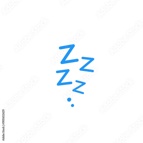 Blue zzz sleeping Doodle icon 
