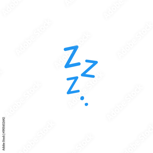 Blue zzz sleeping Doodle icon 
