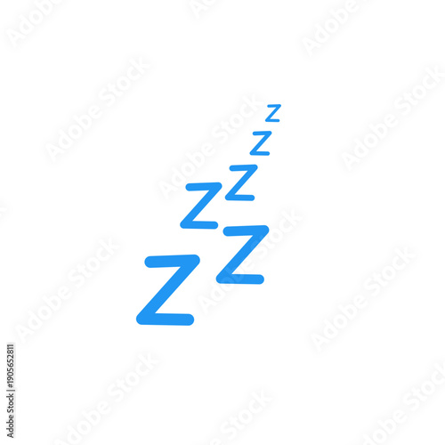 Blue zzz sleeping Doodle icon 