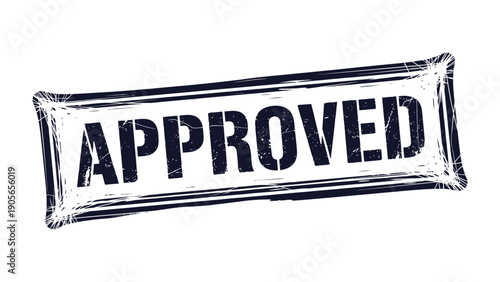 Approved Stamp: A bold stamp bearing the word APPROVED in a clear, impactful font, signifying authorization and official validation.