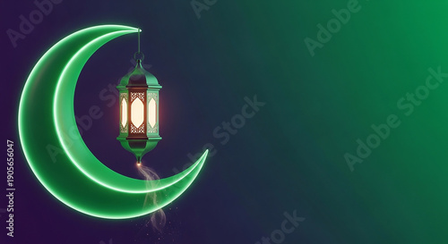 ramdan moon  a mosque in the background