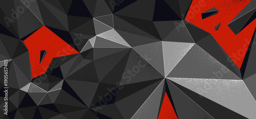 Vector abstract background with dynamic low poly shapes in motion, destruction anxiety wallpaper, polygonal futuristic chaos.