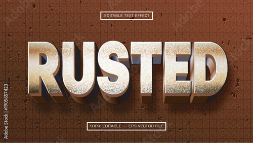 Rusted Grunge Metal Text Effect