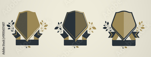 Classic noble aesthetics inspired by heritage and tradition set, refined symbol that convey dignity, prestige and timeless authority.