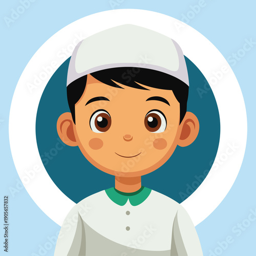 A muslim cute boy