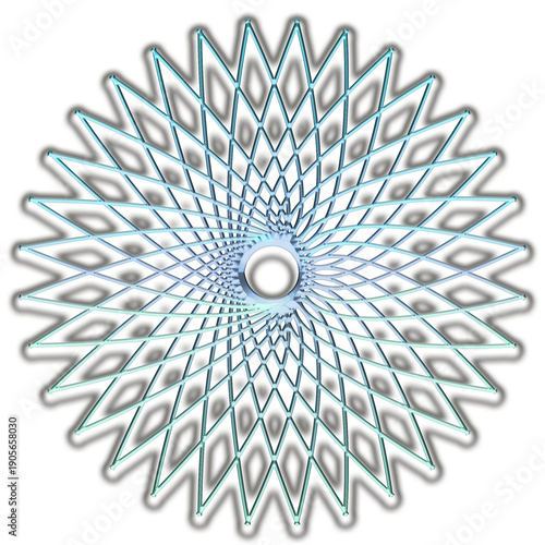 3d render of a waved service symbol on white background