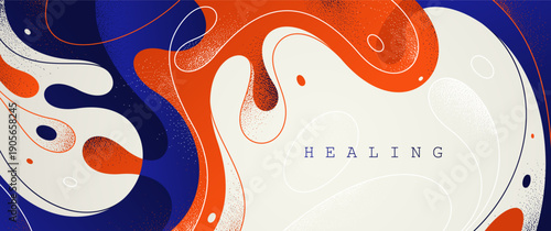 Abstract vector background with curvy fluid shapes, lava lamp curves art wallpaper, smooth lines amorphous watery style, flowing molten shapes.