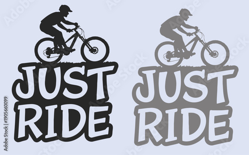 Cycling motivational phrases with bicycle riders