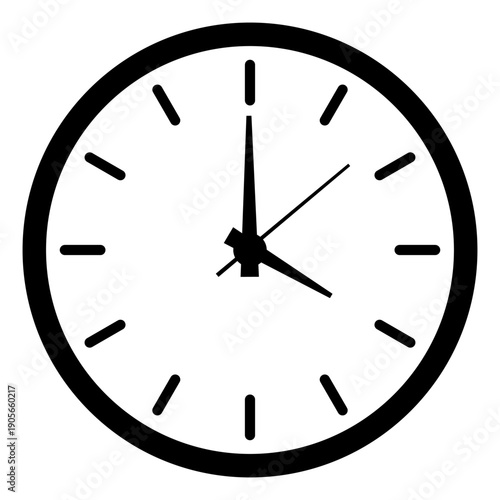 Simple clock sign, time symbol