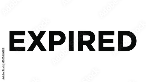 Expired: a bold message of EXPIRED word in clear lettering. conveys the message clearly.