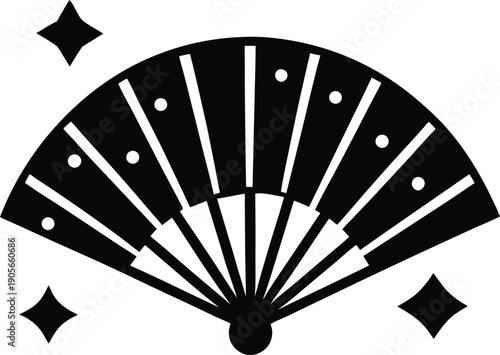 black fan vector illustration