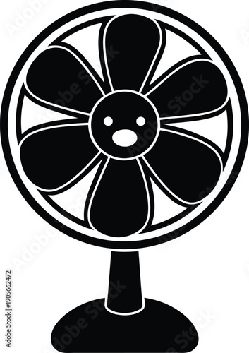 electric fan isolated on black