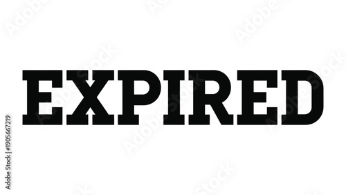 Expired stamp: The word EXPIRED boldly stamped, a direct and assertive message. Perfect for visual metaphors of overdues and time management, offering a sense of finality.