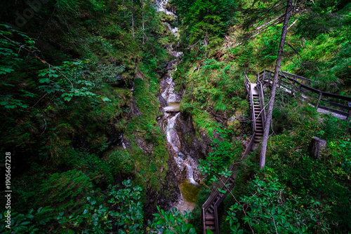 Hiking through the Vorderkaser Gorge near Lofer in the Salzburg region of Austria 2025