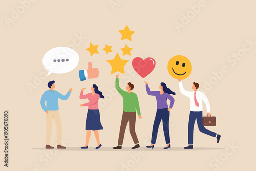 Happy People With Good Reviews