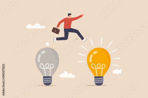 New ideas and success jump