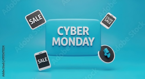 Wallpaper Mural Cyber Monday online sale concept Torontodigital.ca