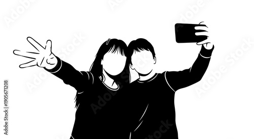 Two people taking a selfie together with a smile.