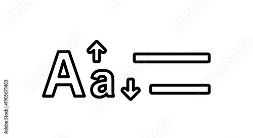 An icon depicting text formatting options, including change case (uppercase/lowercase) and text alignment, commonly found in word processors or document editors.