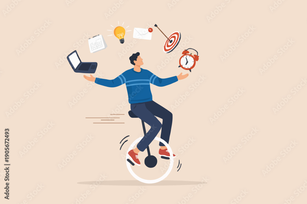 Fototapeta premium Person Balancing With Objects