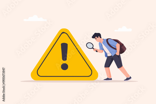 Warning Sign and Person