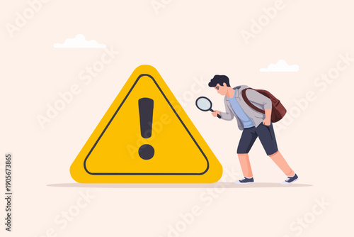 Warning Sign and Person