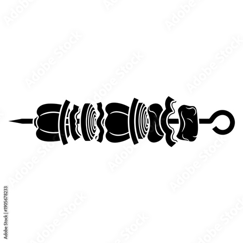 Jumping Kangaroo Silhouette Vector Icon for Australian Wildlife