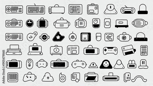 Titles: Vehicle Silhouettes Icon Set, Car and Truck Transportation Graphics, Minimalist Automotive Vector Collection, Black Outline Road Vehicles


