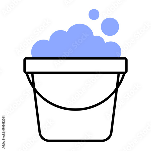 Bucket with soap