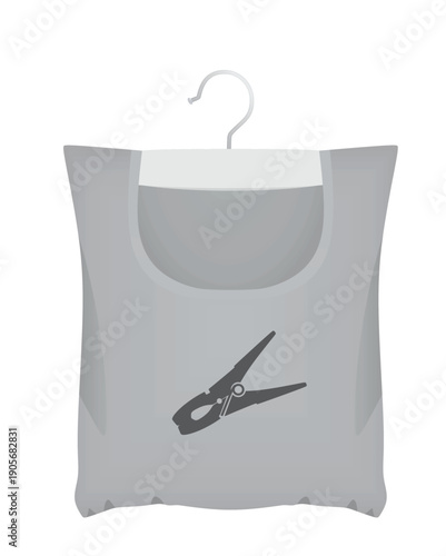 Hang clips bag. vector illustration