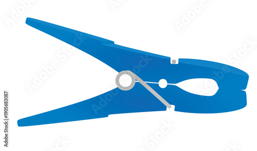 Blue hang clip. vector illustration