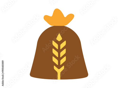 Icon of Wheat Grain Sack or Flour Burlap Bag