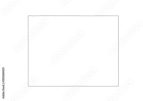 Wyoming Congressional Districts Map 119th Congress Vector Illustration USA House of Representatives Electoral Boundaries 2026 Voting Precincts Government Data Vis Black White Outline Transparent Carto