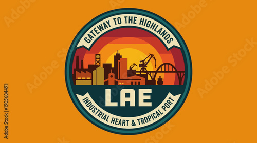 Industrial Heart of the Tropics Lae's Gateway to the Highlands, a vibrant emblem of industry and natural beauty combining urban and natural elements