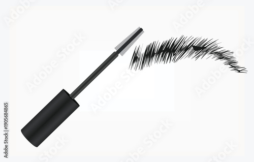Black eyebrow isolated. vector illustration
