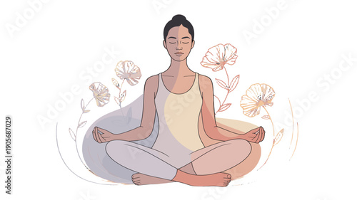 A person deeply immersed in meditation. 