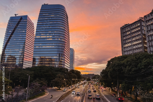 Tableau sur toile Sao Paulo Corporate Towers, in Villa Olympia, Sao Paulo, Brazil.