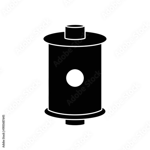 Minimalist Silhouette of a Test Tube Rack - Black Vector Shape on White Background for Science Lab and Chemistry Research